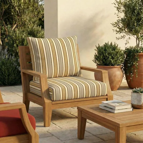 Miniatura 2 de RSH DECOR: Sunbrella - Cojín de asiento profundo con respaldo de almohada, asiento de 23 x 24 x 5 pulgadas, tela de rendimiento resistente al agua