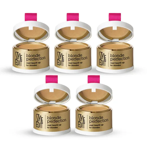 Miniatura 45 de Style Edit Polvo de retoque de raíz para cabello marrón claro Color de cabello para cubrir canas y raíces Polvo de línea capilar con infusión