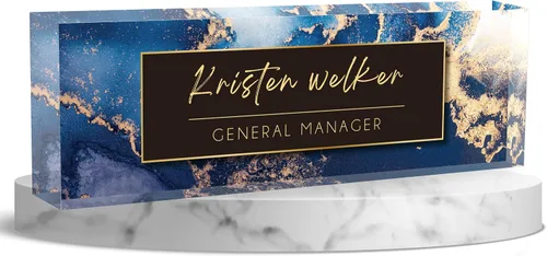 Miniatura 9 de Placa de nombre de escritorio personalizada, placa de identificación acrílica personalizada para decoración de escritorios, regalos de Al profesor