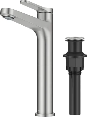 Miniatura 24 de KRAUS Indy Grifo de baño sin contacto con sensor táctil con caja de control y mezclador de temperatura en acero inoxidable libre de manchas, Acero