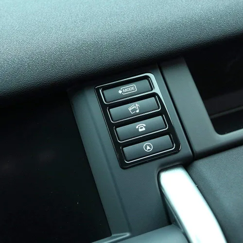 Miniatura 5 de YIWANG Marco de botón multifunción ABS cromado para Land Rover Discovery Sport 2015-2019 Accesorios de coche (negro)