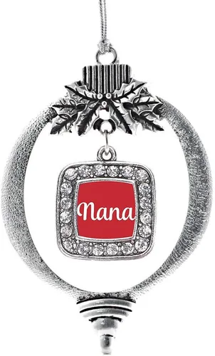Miniatura 122 de Inspired Silver - Nana púrpura - Adorno de Navidad plateado - Adorno cuadrado para árbol de Navidad con circonita cúbica - Decoración colgante