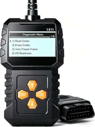 Escáner OBD2 de Configuración Fácil Plug-Play: Lector de Códigos Profesional para Borrar y Restablecer Códigos de Error del Motor, Herramientas de