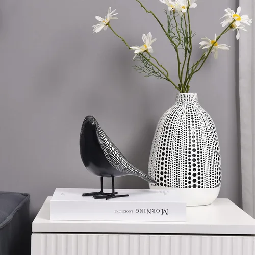 Miniatura 6 de Quoowiit Esculturas para decoración del hogar, Figura de pájaro para decoración de estante, Decoraciones modernas para sala de estar, dormitorio