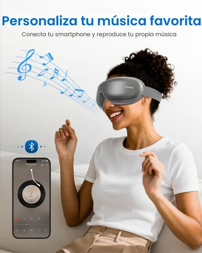 Miniatura 4 de RENPHO - Masajeador de ojos con calor y música Bluetooth, máquina recargable para el cuidado de los ojos con 5 modos, relaja y reduce la tensión