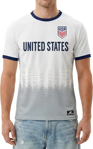 Miniatura 13 de Icon Sports Camiseta oficial del Día del Juego de la Federación de Fútbol de Estados Unidos, unisex para adultos Destacar Rojo