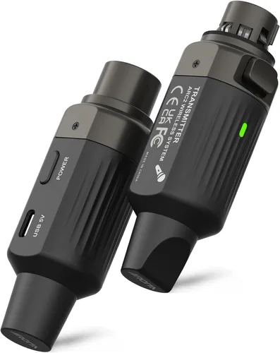 Ulumac Aroma - Transmisor y receptor inalámbrico XLR, sistema de micrófono inalámbrico UHF profesional para transmisión estable, 7 canales, rango de