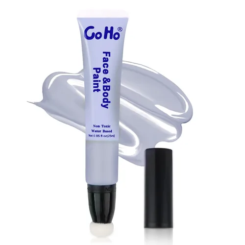 Miniatura 12 de Go Ho Barra de pintura facial verde claro, accesorios verdes, pintura corporal crema a base de agua, lavable, altamente pigmentada, suave y segura