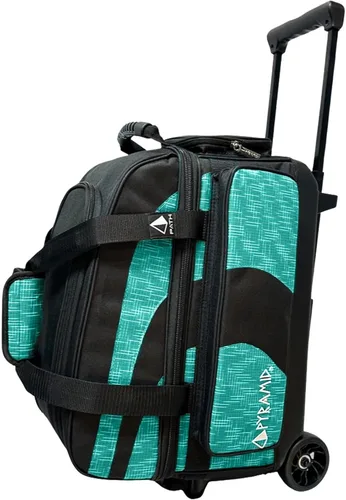 Miniatura 14 de Pyramid Bolsa de Bolos Deluxe de Doble Rodillo para 2 Bolas con Gran Compartimento Separado para Zapatos (Hasta 2 Pares de Zapatos) y Bolsillos