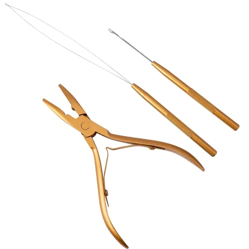 Miniatura 2 de NEWISHTOOL Kit de Extensiones de Cabello con Microenlaces, Alicates para Extensiones de Cabello con Cuentas, Aguja de Lazo y Gancho de Tracción