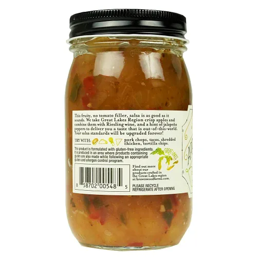 Miniatura 3 de Brownwood Farms Salsa de frutas, dulce y afrutada, hecha en pequeños lotes, de la región de los Grandes Lagos (Riesling de manzana)