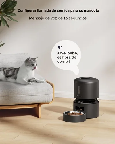 Miniatura 3 de PETLIBRO Comedero automático para gatos – Dispensador programable de alimentos para mascotas de 3 litros con almacenamiento hermético, control