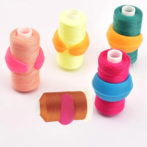 Miniatura 4 de Paquete de 40 protectores de carrete de hilo, protectores de carrete para máquinas de coser y bordar, evita colas de hilo, material de silicona