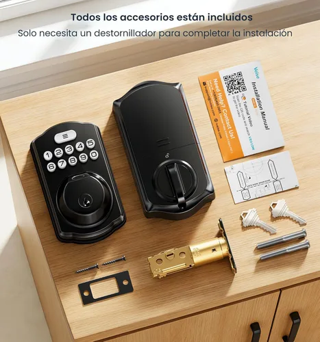 Miniatura 10 de Veise VE012W - Cerradura inteligente de huellas dactilares WiFi integrada, control remoto de aplicación, compatible con Alexa y Google Assistant