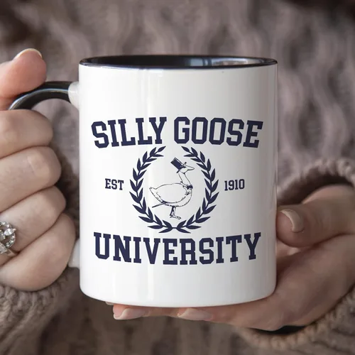 Miniatura 3 de YouNique Designs Silly Goose University - Taza de café de 11 onzas, regalos para papá de parte de la hija, regalos de elefante blanco para adultos