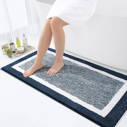 Miniatura 105 de OLANLY Alfombras de baño 24x16, tapete de baño de microfibra extra suave y absorbente, antideslizante, lavable a máquina, alfombra de baño esponjosa