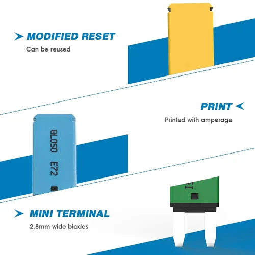 Miniatura 4 de GLOSO E72 5A Tipo 2 Modificado Restablecimiento (T2) Mini ATM Disyuntores