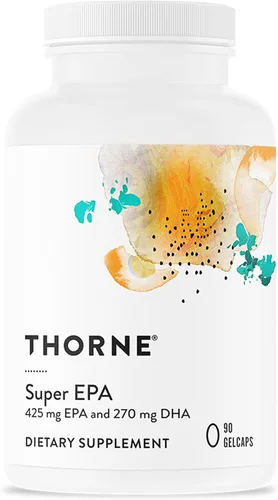 Miniatura 9 de THORNE - Super EPA - Ácidos grasos Omega-3 EPA 425mg & DHA 270mg Suplemento - Apoyo al cerebro, cardiovascular, articulaciones y piel* - Sin gluten