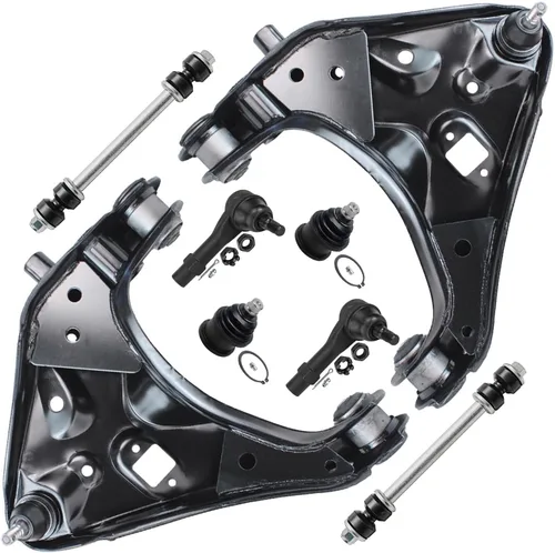 Miniatura 391 de Detroit Axle - Kit de brazos de control de extremo delantero de 8 piezas para Dodge Dakota 00-04, Durango 00-03, 4 brazos de control superior e