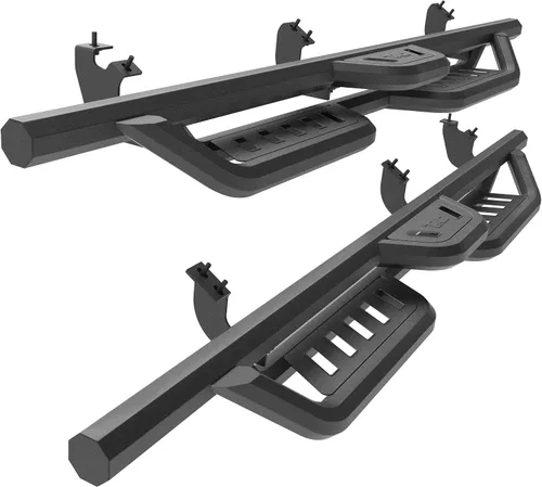 TAC - Estribos Gen5HD con caída de 4 pulgadas, compatibles con Toyota Tacoma 2024-2026 de doble cabina (modelo híbrido incluido), escalones