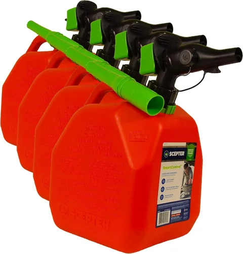 Miniatura 19 de Scepter FR1G152 - Recipiente de combustible con boquilla SmartControl a prueba de derrames y extensor de boquilla adicional de regalo, bidón rojo