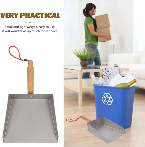 Miniatura 6 de Healeved Mini recogedor de acero inoxidable pequeño de metal para escritorio de cocina, limpieza de mesa de 8.66 x 5.51 x 1.57 pulgadas