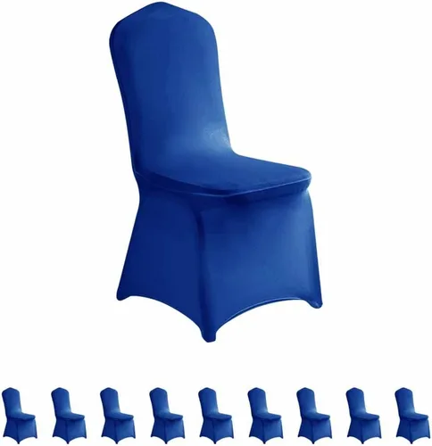 Miniatura 38 de LZY 6 piezas Fundas de Silla de Spandex Elásticas Fundas Deslizables para Fiestas de Boda, Fundas de Decoración de Sillas de Comedor y Banquete Negro