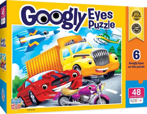 Miniatura 19 de MasterPieces – Rompecabezas de 48 piezas para niños de 4+ años, animales del bosque con ojos googly, juego educativo y divertido, idea de regalo