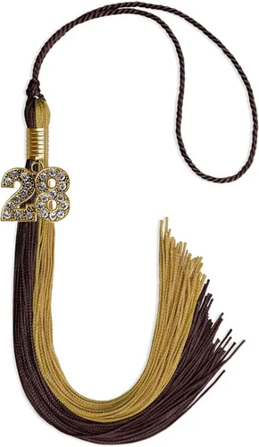 Miniatura 216 de Endea Graduation Borla de doble color con dije dorado (negro/oro brillante, 2022)
