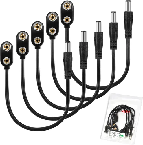 Miniatura 11 de CHANZON UL Wires 9 V Conector de batería Arduino Power Clip de cuero con centro positivo 0.083 in x 0.217 in Macho 5 Pack Jack T-Type para Arduino