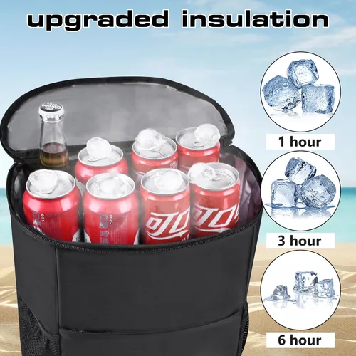 Miniatura 4 de Mochila Nevera Aislada para Exteriores - Mochila Nevera a Prueba de Fugas 30 Latas, Bolsa Nevera Impermeable Ligera para Retención de Calor/Frío