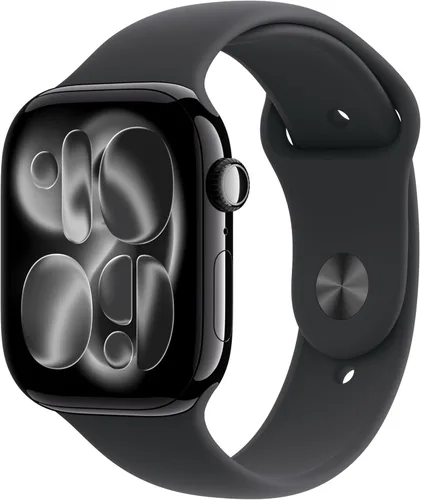 Miniatura 22 de Apple Reloj inteligente de la serie 11 [GPS de 1.654 in] con caja de aluminio plateado con correa deportiva de niebla morada - S/M. Puntuación