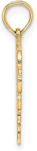 Miniatura 2 de Colgante de oro amarillo macizo de 14 quilates con letra inicial en corazón del alfabeto - 0.591 in x 0.551 in, Metal, No es una piedra preciosa