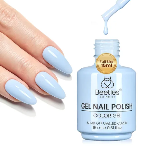 Miniatura 346 de Beetles - Esmalte de uñas de gel marrón – 0.5 onzas líquidas de esmalte de gel marrón oscuro, lámpara LED UV para uñas, regalo de manicura para I