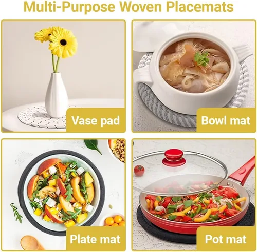Miniatura 3 de Salvamanteles para platos calientes, almohadillas calientes para cocina, salvamanteles de 7 pulgadas para ollas y sartenes calientes, soportes