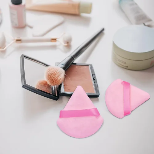 Miniatura 7 de 16 Esponjas de Maquillaje Triangulares, Esponja de Maquillaje Facial para Polvo Suelto Corporal Herramienta de Belleza Rosa