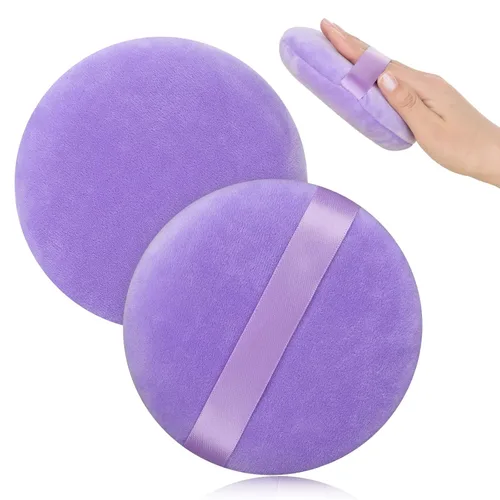 Esponja corporal de gran tamaño, 5 pulgadas, ultra suave, lavable, redonda, aplicador de esponja de maquillaje para limpieza facial, maquillaje y