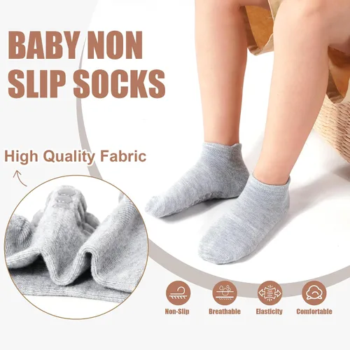 Miniatura 4 de SkiBeaut 15 pares de calcetines antideslizantes para niños pequeños, calcetines antideslizantes para niños y niñas de 0 a 7 años
