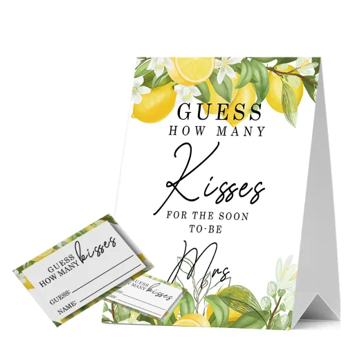Miniatura 7 de Guess How Many Candies Baby Shower Games, paquete de 1 logotipo y 50 tarjetas, estrella y luna dorada, nube azul, letreros de baby shower, juego