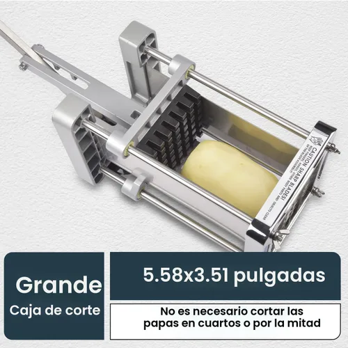Miniatura 3 de Cortador de papas fritas, Sopito - Cortador profesional de papas de acero inoxidable con hoja de 1/2 pulgada, ideal para papas, zanahorias y pepinos