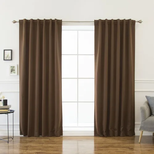 Miniatura 26 de Best Home Fashion Cortinas opacas con aislamiento térmico, pestaña trasera, bolsillo para barra, color gris, 52 pulgadas de ancho x 126 pulgadas