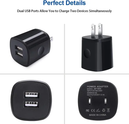 Miniatura 6 de Cargador USB tipo C de carga rápida compatible con Moto One 5G/5G UW/5G Ace/5G UW Ace/G Stylus/G Play/G Power/G6/G7 Power/Z4, cargador de pared USB