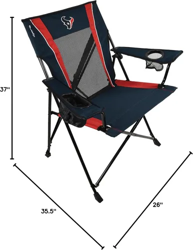 Miniatura 3 de Kijaro Dual Lock Pro - Silla plegable para ventilador deportivo, 26 pulgadas de largo x 35.5 pulgadas de ancho x 37 pulgadas de alto, Houston Texans