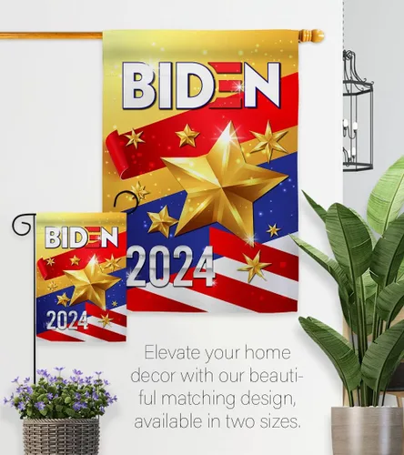 Miniatura 8 de Biden Harris Flag 2020 House Pack Patriotic Vote President Democrat Republican Tea Party United State American Election Banner Small Garden Yard