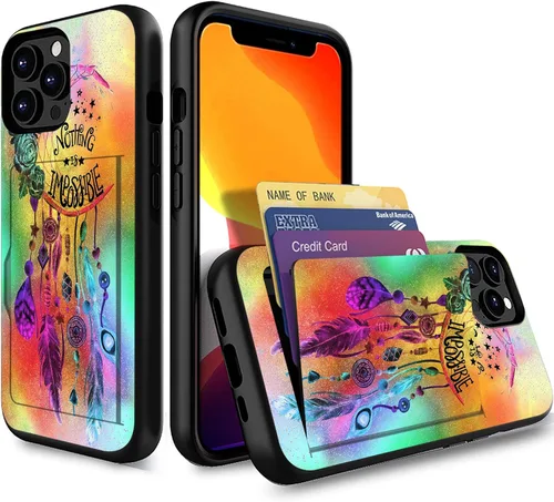 Miniatura 189 de Funda para iPhone Air, funda tipo cartera con ranura para tarjeta oculta, a prueba de golpes, TPU y PC, funda protectora de doble capa para iPhone