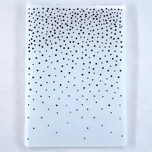 Miniatura 3 de Kwan Crafts Feliz Navidad Snowfall Copo de nieve puntos Fondo de plástico en relieve Carpetas para hacer tarjetas, álbumes de recortes y otras