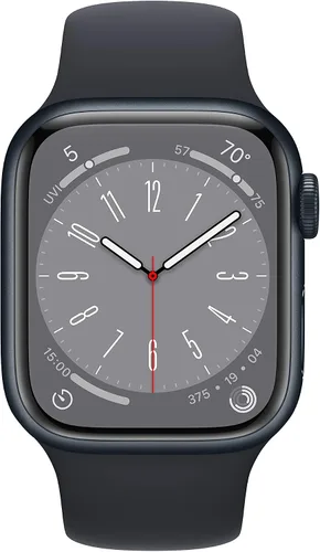 Miniatura 2 de Apple Watch Series 8 [GPS 41mm] Reloj inteligente con caja de aluminio medianoche y correa deportiva medianoche - S/M. Rastreador de actividad