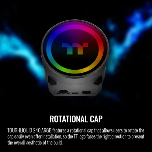 Miniatura 4 de Thermaltake TOUGHLIQUID 240 ARGB - Enfriador líquido de CPU todo en uno, AMD (AM5/AM4)/Intel (LGA 1700/1200), radiador de alta eficiencia de 9.449