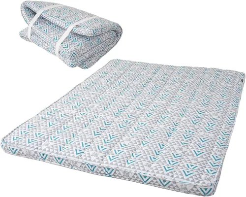 Miniatura 17 de EMOOR Colchón de futón japonés de triple pliegue Machi con protector de colchón S-Twin gris, fuelle plegable, almacenable, lavable, para dormir