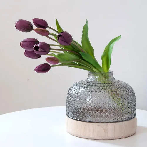 Miniatura 7 de 10 tulipanes artificiales de tacto real, tulipán de látex, tulipanes de plástico artificiales, ramo de flores falsas para mesa de comedor, hogar